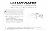 SERVICE & INSTALLATION MANUAL€¦ · Hayward Pool Products (Australia) Pty Ltd. Tel: 1300 POOLS1 USE ONLY HAYWARD GENUINE REPLACEMENT PARTS 5 WARNING – Failure to remove pressure