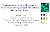Development of an alternative, in vitro potency assay for ... · Rabies virus vaccine potency Rabies virus vaccine efficacy was originally defined as protection from death by rabies