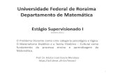 Universidade Federal de Roraima Departamento de Matemática · Universidade Federal de Roraima Departamento de Matemática Estágio Supervisionado I Semestre 2020.1. ... As leis do