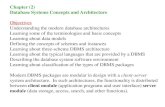 Chapter (2) Database Systems Concepts and Architecture...DBMS Architecture and Data Independence In previous chapter, we discussed the main characteristics of the database approach;