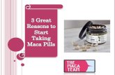 3 Great Reasons to Start Taking Maca Pills