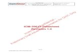 Only GHIC Confidential - Information for ICM-20618 Datasheet ...ICM-20618 Datasheet Document Number: DS-000107 Revision: 1.0 Release Date: 12/02/2015 Page 5 of 91 CONFIDENTIAL AND