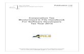 Corporation Tax Modernized E File Handbook For Software ... · Corporation Tax Modernized e-file (MeF) Handbook for Software Developers Page 2 Contents Page 1. Introduction 4 Descriptionof