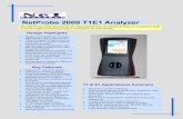 NetProbe 2000 T1E1 Analyzer...2012/12/06  · E1 GENERAL: 2048 kbs E1 Interface: Per CCITT G.703, G.704 Framing Modes: Auto, Unframed, CAS, CCS, CAS & CRC4, CCS& CRC4 Line Coding: