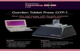 Gamlen Tablet Press GTP-1 · 2017. 8. 18. · Avicel Paracetamol S Paracetamol D Supertab Starch 1500 Polyplasdone Force (KG) 500 450 400 350 300 250 200 150 100 50 0 2.000 2.400