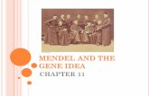 MENDEL AND THE GENE IDEA...2018/12/13  · MENDEL’S PRINCIPLES 1. Alternate version of genes (alleles) cause variations in inherited characteristics among offspring. 2. For each