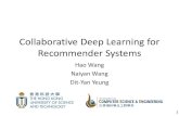 Collaborative Deep Learning for Recommender Systems · 2015. 8. 12. · Collaborative Deep Learning Motivation ExperimentsStacked DAE PMF Collaborative DL Summary Graphical model: