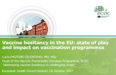 Vaccine hesitancy in the EU: state of play and impact on … · 2020. 1. 20. · Vaccine hesitancy in the EU: state of play and impact on vaccination programmes Lucia PASTORE CELENTANO,