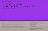 SCHOOL OF MUSIC TH ANNUAL BRASS CAMP Camp Brochure 2018_Br… · BRASS CAMP JUNE 18-23, 2018 SCHOOL OF MUSIC FACULTY: David Schmidt, Camp Director Professor of Trombone and Euphonium