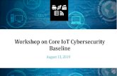 Workshop on Core IoT Cybersecurity Baseline...2019/08/14  · IoT capabilities, behaviors, deployment environments, and other characteristics can affect cybersecurity risk. Our approach