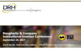 Dougherty Company Institutional Investor Conferences2.q4cdn.com/667477022/files/doc_presentations/2017/09/... · 2017. 9. 19. · September 19, 2017 David Burke, Chief Executive Officer