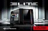 prem CA200 en 02 - Sharkoon · The CA200 ATX full tower from the ELITE SHARK series has been designed for a variety of applications and is available in two variants. The CA200G has