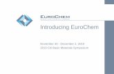 Introducing EuroChem · 2016. 6. 24. · Introducing EuroChem November 30 - December 2, 2010 2010 Citi Basic Materials Symposium