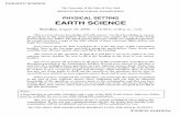 Earth Science Aug05 - Regents ExaminationsAug 16, 2005  · EARTH SCIENCE Tuesday, August 16, 2005 — 12:30 to 3:30 p.m., only This is a test of your knowledge of Earth science. Use