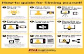 How-to guide for filming yourself - Arizona State University...2. 3. How-to guide for filming yourself Position yourself on screen Prioritize crisp, clear audio Recording on a webcam