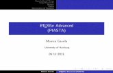 LaTeXfor Advanced (PIASTA) · I Using and adapting a template for articles (journal - real example) Monica Gavrila LATEXfor Advanced (PIASTA) ... I beamer - A LaTeX class for producing