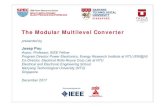 The Modular Multilevel Converter - utalcaspec17.utalca.cl/wp-content/uploads/2018/03/Josep... · Outline Introduction Modular Multilevel Converter (MMC) Research Developed on the