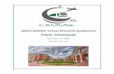 FINAL PROGRAM - University of North Carolina at Charlotte · 2020. 10. 21. · FINAL PROGRAM November 5-6, 2020 Charlotte, NC, USA . Page 2 of 38 Center for Advanced Multimodal Mobility