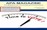 The Magazine for the Polygraph Professional · 2015. 7. 16. · APA Magazine 2012, 45(4) 1 APA MAGAZINE The Magazine for the Polygraph Professional July/August 2012 ... dba Complete