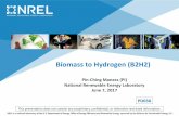 Biomass to Hydrogen (B2H2) · 2017. 6. 7. · Biomass to Hydrogen (B2H2) Pin-Ching Maness (PI) National Renewable Energy Laboratory. June 7, 2017. PD038. This presentation does not