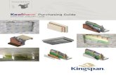Purchasing Guide - General Insulation...Kingspan Insulation LLC representative. For the most current installation guidelines and compliance information fo to . USA Sales and …