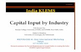 Capital Input by Industry - RIETI · PDF file 22nd October 2010 Research assistance by Suvojit Bhattachar jee & Gunajit Kalita in creating the India ... Development of price indices
