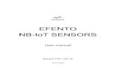EFENTO NB-IoT SENSORS...Efento NB-IoT sensors measure a number of parameters, including temperature, humidity, air pressure, soil moisture, state (open / close), number of pulses (pulse