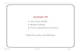 Lecture 19 - University of Victoriajalbert/424/lecture19.pdf · Lecture 19 The Parton Model Bjorken Scaling Parton Distribution Functions Slides from Sobie and Blokland Physics 424