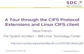 A Tour through the CIFS Protocol Extensions and Linux CIFS ... · almost NTFS/CIFS ACLs but not quite). Management of ACLs from both sides (Windows or CIFS vs. NFSv4) could break.