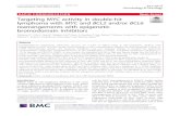 Targeting MYC activity in double-hit lymphoma with MYC and ... Targeting MYC in the DHL/THL DLBCLs through