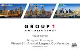 Morgan Stanley’s · 2020. 9. 17. · September 17, 2020 Morgan Stanley’s Virtual 8th Annual Laguna Conference ‘VALUE DRIVEN’