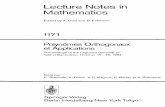 Lecture Notes in Mathematics - KU Leuven · 2011. 4. 21. · polynomials related to Ixl p exp (-x2m), for integer m. McCABE J., Some remarks on a result of Laguerre concerning con-