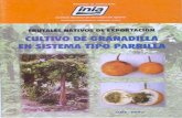 INSTITUTO NACIONAL DE INNOVACIÓN AGRARIA...En la zona Inka la mayor población de plantas de granadilla se encuentra distribuida aisladamente o en pequeños huertos, entre los 2 100