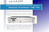 Heated Sample Filter and Sample Interface · VE-112 Heated Sample Filter and Sample Interface Features • Made in Germany • The VE 112 is the ideal solution to be used as the main