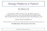 Design Patterns in Python - troubleshooters.com · Design Patterns in Python, Page 2 of 23 Design Patterns You'll Learn By Reference Simple types Key/value bunch Arrays Functions