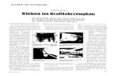 Kleben im Kraftfahrzeugbau - hs-hannover.de · 2013. 11. 7. · Kleben im Kraftfahrzeugbau Die Klebtechnik hat in den letzten Jahren in der Fertigung von Kraftfahrzeugen weltweit