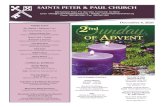 SAINTS PETER & PAUL CHURCH · 2020. 12. 3. · Saints Peter and Paul Parish SATURDAY, DECEMBER 5TH 4:00 PM John Bonanni req. by Family Edwin Culin III req. by Marzolf Family SUNDAY,