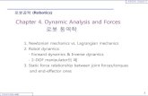Chapter 4. Dynamic Analysis and Forces 로봇동역학mercury.hangkong.ac.kr/.../robotics/Robotics-chap4.pdf로봇공학, Chapter 4 1 Chapter 4. Dynamic Analysis and Forces 로봇동역학