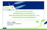 PLASTICHE RINNOVABILI, BIODEGRADABILI E COMPOSTABILI · RINNOVABILI, BIODEGRADABILI E COMPOSTABILI ONLINE ITALIAN CONFERENCE 24-26 NOVEMBRE 2020. Bio-Based lastics talia Online 2
