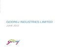 GODREJ INDUSTRIES LIMITED · 2015. 9. 24. · 4 I Godrej Industries I 2012 GODREJ GROUP 16% 39% 48% BSE Sensex Godrej Consumer Products Ltd. Godrej Industries Ltd. 11 year CAGR Note: