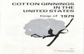 COTTON GINNINGS IN THE UNITED STATES Crop of 1979 · 2020. 1. 13. · COTTON GINNINGS IN THE UNITED STATES 3 Table 2. Production and Ginnings of Cotton, by State: 1976 to 1979 State
