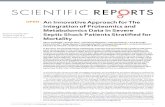 An Innovative Approach for The Integration of Proteomics and ......ScIeNtIFIc REPORTS | (2018)8:6681 DI:1.138/s4158-18-2535-1 1 An Innovative Approach for The Integration of Proteomics