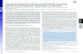 Ligand biological activity predicted by cleaning positive and negative chemical ... · APPLIED PHYSICAL SCIENCES BIOPHYSICS AND COMPUTATIONAL BIOLOGY Ligand biological activity predicted