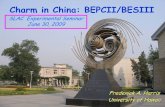 UHM Physics and Astronomy - Charm in China: BEPCII/BESIIIfah/bestalks/SLAC... · 2010. 11. 26. · Charm in China: BEPCII/BESIII SLAC Experimental Seminar June 30, 2009. 11/26/2010