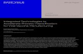 Intensification for Viral Vaccine Manufacturing...vaccine manufacturing, to utilize facilities with a smaller plant footprint and less scale up volumes to rapidly produce large number