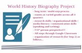 World History Biography Project - WordPress.com...World History Biography Project - long term / multi-step process - counts as varied grades across all 4 quarters - research skills