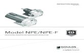 Model NPE/NPE-F - Xylem Applied Water · 2015. 9. 17. · The Models NPE (close-coupled) and NPE-F (frame-mounted) are end suction, single stage centrifugal pumps for general liquid