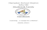 Hampton School District SAU 90 Student & Family...School Administrative Unit 90 Notice of Nondiscrimination Applicants for admission and employment, students, parents, employees, sources