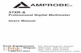 37XR-A - Test Equipment DepotManual Supplement 37XR-A Users 2 10/06 MADE IN TAIWAN PATENTS PENDING  5 6 3 4 10A MAX FUSED V Hz dBm % COM 10A mA H 400mA …