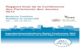 Rapport final de la Conférence des Parlements des Jeunes 2012...Liechtenstein se sont réunis du 26 au 28 octobre 2012 à l’occasion de la Conférence des Parlements des Jeunes